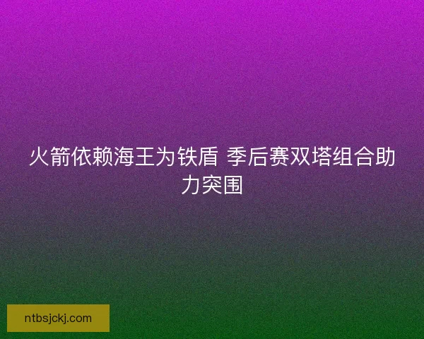 火箭依赖海王为铁盾 季后赛双塔组合助力突围