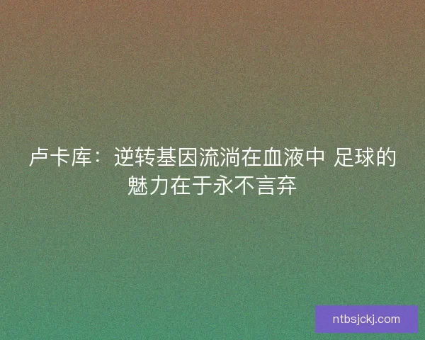 卢卡库：逆转基因流淌在血液中 足球的魅力在于永不言弃