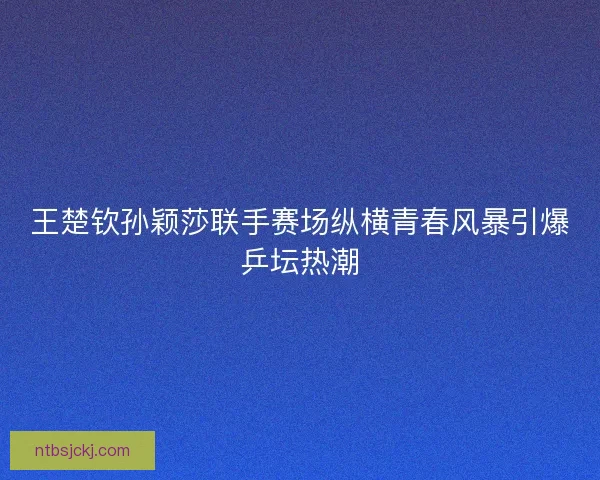 王楚钦孙颖莎联手赛场纵横青春风暴引爆乒坛热潮